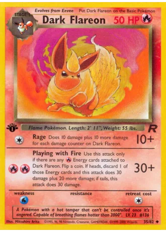 Dunkles Flamara (1. Edition) #35/82 — Team Rocket (1. Edition)