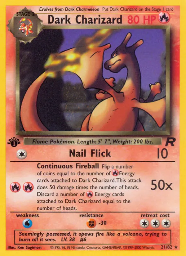Dunkles Glurak (1. Edition) #21 — Team Rocket (1. Edition)