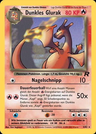 Dunkles Glurak #4/82 — Team Rocket