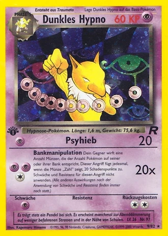 Dunkles Hypno (1. Edition) #9/82 — Team Rocket (1. Edition)