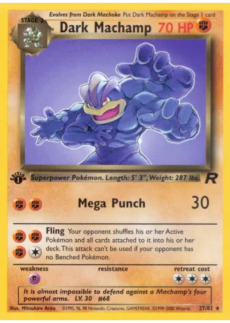 Dunkles Machomei (1. Edition) #27/82 — Team Rocket (1. Edition)