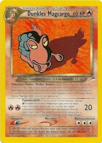 Dunkles Magcargo (1. Edition) #18/105 — Neo Destiny (1. Edition)