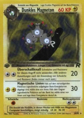 Dunkles Magneton (1. Edition) #28/82 — Team Rocket (1. Edition)