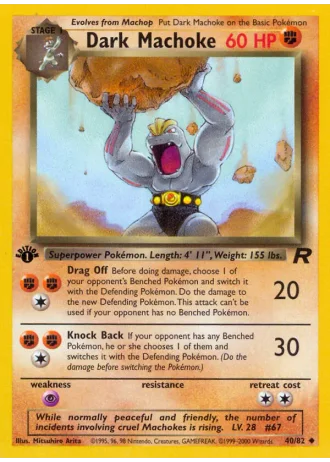 Dunkles Maschock (1. Edition) #40/82 — Team Rocket (1. Edition)