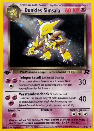 Dunkles Simsala (1. Edition) #1/82 — Team Rocket (1. Edition)