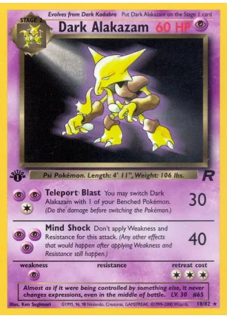 Dunkles Simsala #18/82 — Team Rocket