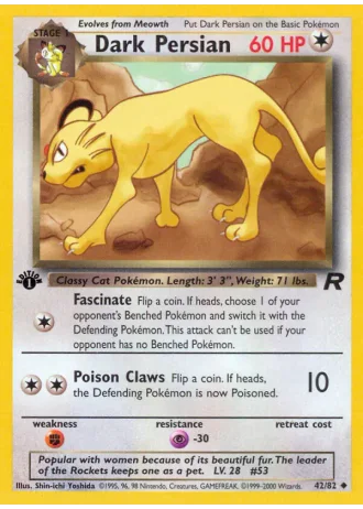 Dunkles Snobilikat #42/82 — Team Rocket