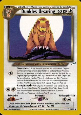 Dunkles Ursaring (1. Edition) #21 — Neo Destiny (1. Edition)
