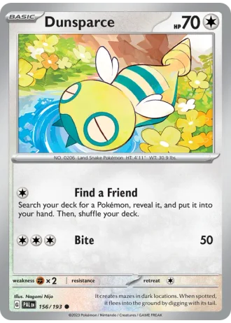 Dunsparce #156/193 — Paldea Evolved