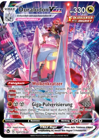 Duraludon VMAX TG21/30 — Trainergalerie (Silberne Sturmwinde)
