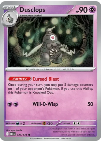 Dusclops #036/131 — Prismatic Evolutions