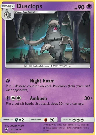 Dusclops #52 — Burning Shadows