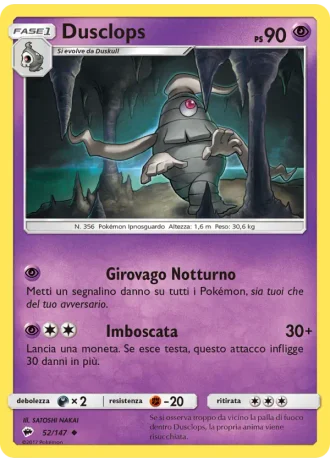 Dusclops #52/147 — Ombre Infuocate
