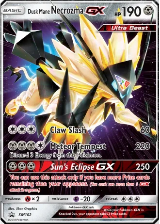 Dusk Mane Necrozma GX SM102 — Sun & Moon Promos