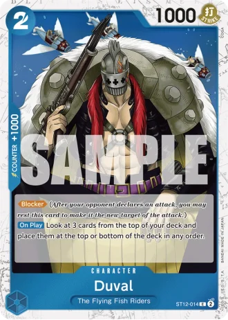 Duval (ST12-014) (Jolly Roger Foil) — One Piece The Best (PRB01)