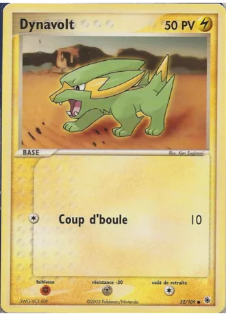 Dynavolt #52/109 — EX Rubis & Saphir