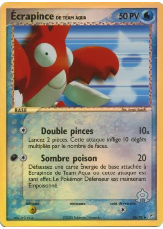 Écrapince de Team Aqua #26 — EX Team Magma vs Team Aqua