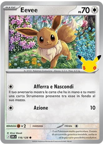 Eevee #116/128 — 30° Anniversario