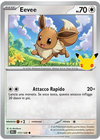 Eevee #117/128 — 30° Anniversario