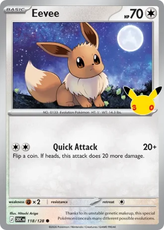 Eevee #118/128 — 30th Celebration