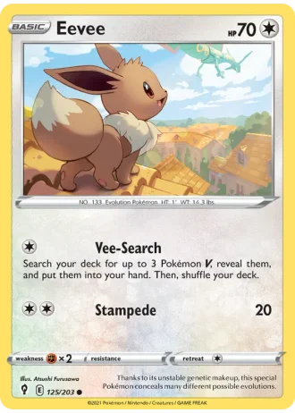 Eevee #125/203 — Evolving Skies
