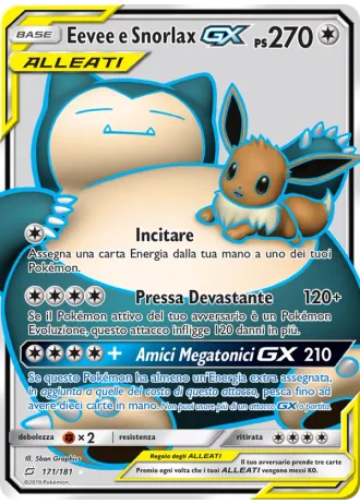 Eevee e Snorlax GX #171/181 — Gioco di Squadra