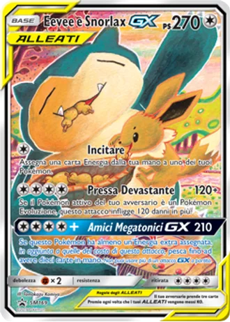 Eevee e Snorlax GX SM169 — Sole e Luna Promos