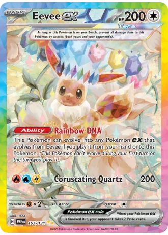 Eevee ex #167/131 — Prismatic Evolutions