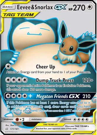 Eevee & Snorlax GX #171/181 — Team Up