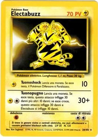 Electabuzz (1ª Edizione) #20/102 — Set Base (1ª Edizione)