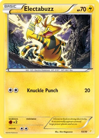 Electabuzz #15 — XY trainer Kit (Pikachu Libre)