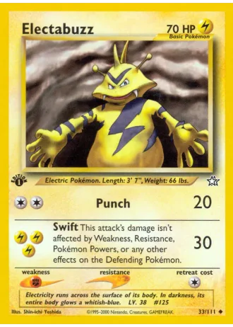 Electabuzz (1st Edition) #33 — Neo Genesis (1st Edition)