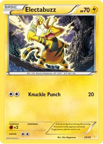Electabuzz #23 — XY trainer Kit (Pikachu Libre)