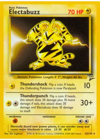 Electabuzz #24 — Base Set 2