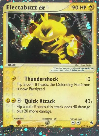 Electabuzz ex #97 — EX Rubino & Zaffiro