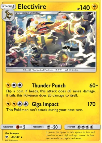 Electivire #43 — Burning Shadows