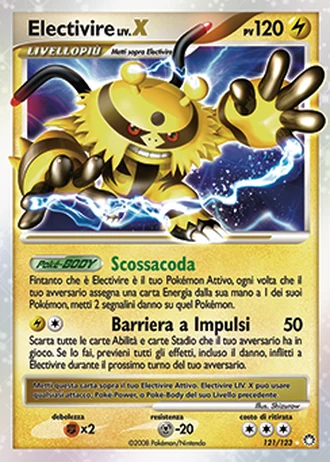 Electivire LIV.X #121/123 — Tesori Misteriosi