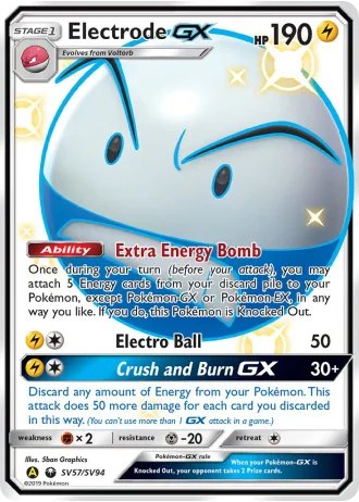 Electrode GX SV57/94 — Shiny Vault (Hidden Fates)