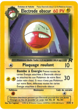Electrode obscur (première édition) #34/82 — Team Rocket (1ère Édition)