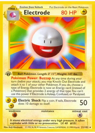 Electrode (shadowless) #21 — Base Set (Shadowless)