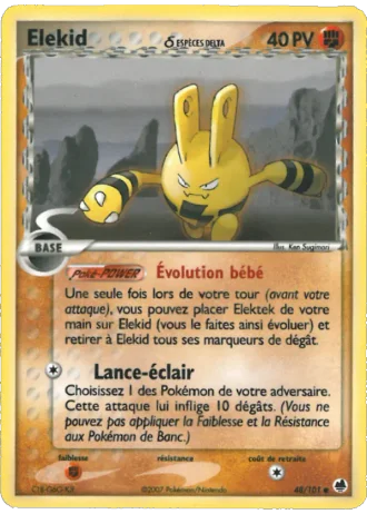 Elekid #48/101 — EX Île des Dragons