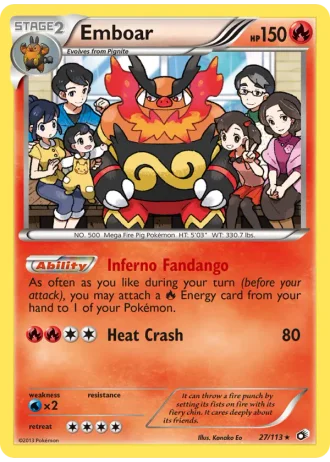 Emboar #27/113 — Legendary Treasures