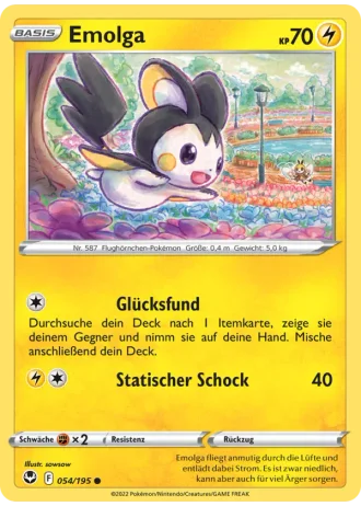Emolga #054/195 — Silberne Sturmwinde