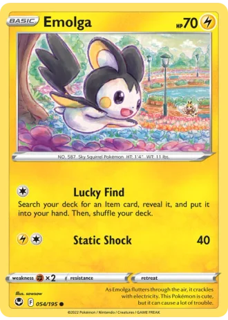 Emolga #054/195 — Silver Tempest