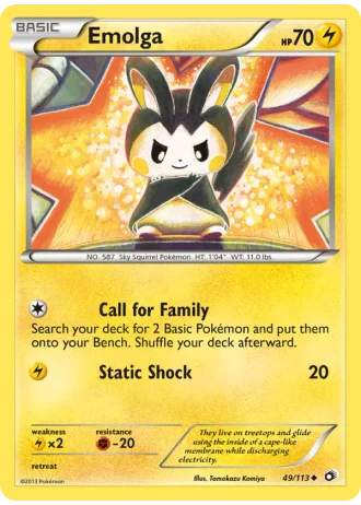 Emolga #49/113 — Legendary Treasures