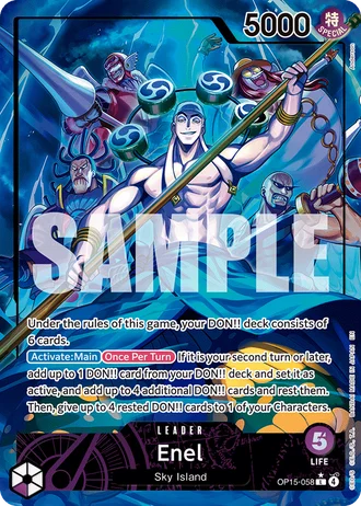 Enel (OP15-058) (Alternative Art) — Adventure on Kami's Island (OP15-EB04)