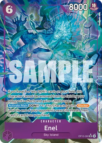 Enel (OP15-060) (Alternative Art) — Adventure on Kami's Island (OP15-EB04)