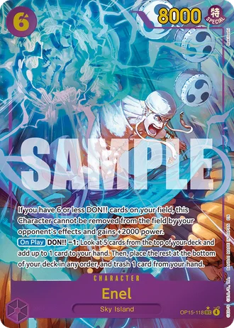 Enel (OP15-118) (Alternative Art) — Adventure on Kami's Island (OP15-EB04)