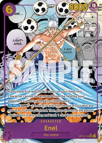 Enel (OP15-118) (Alternative Art 2) — Adventure on Kami's Island (OP15-EB04)