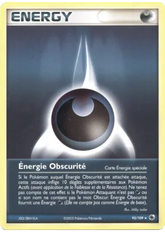 Énergie Obscurité #93/109 — EX Rubis & Saphir